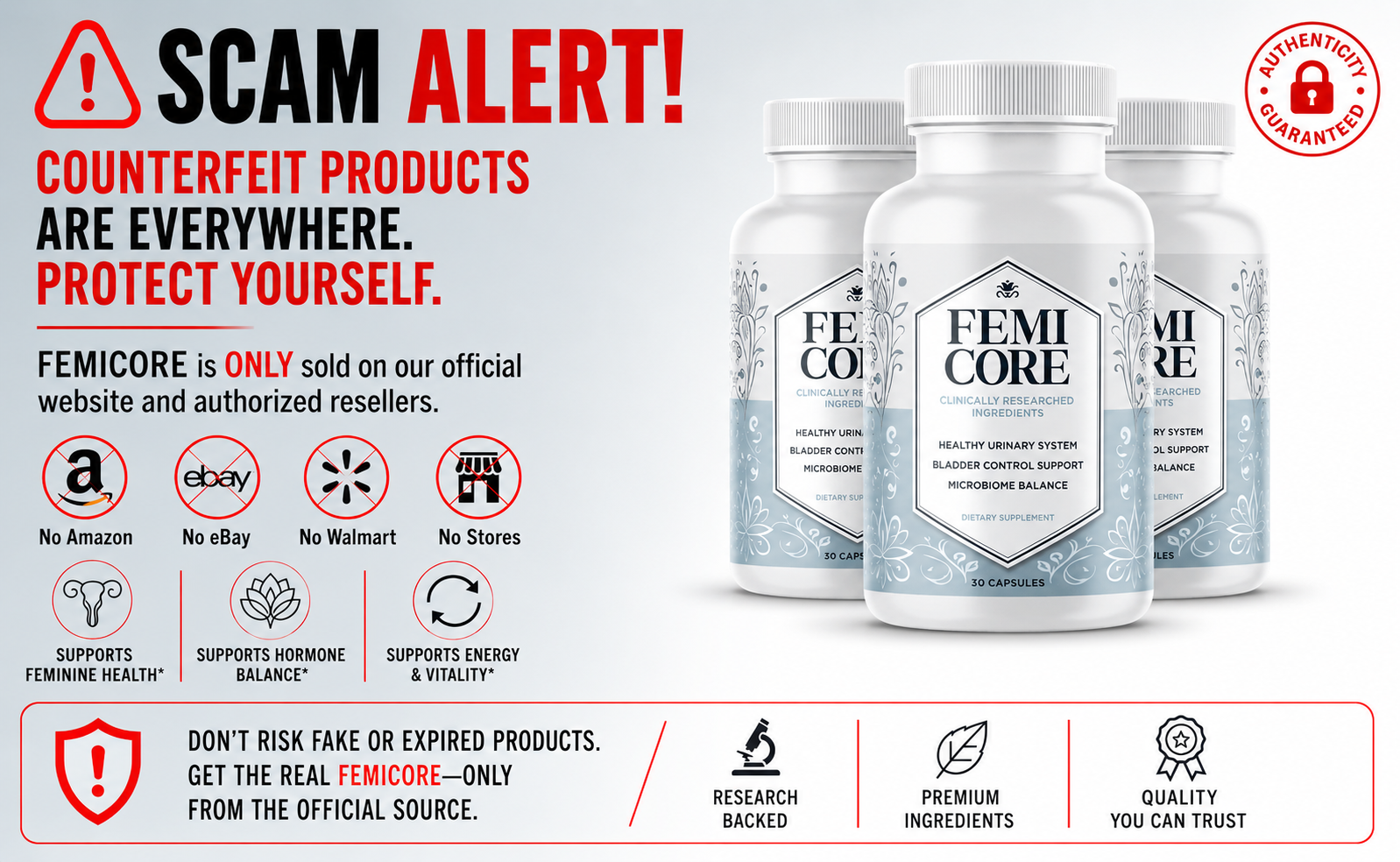 FemiCore scam alert